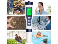 Cyfrowy wodny elektroniczny miernik PH, 4w1 miernik jakości wody z wyświetlaczem LCD
