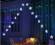 Lampki świąteczne wiszące Gwiazdy 136 LED - 5,6m