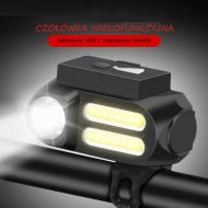 Ładowalna lampa czołowa COB LED NF-611 USB