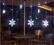 Lampki świąteczne wewnętrzne/zewnętrzne, 138 LED, zimna biel, 5,7m