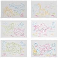 Stół kreślarski z dinozaurami