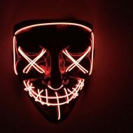 Straszna świecąca maska - czerwona