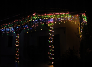 Kurtyna świetlna świąteczna outdoor/indoor 300 LED - 22,6m - kolorowe sople