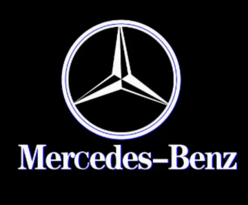 Projektor LED logo marki samochodu - 2 szt. (Mercedes)