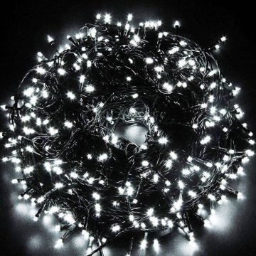 Świąteczne oświetlenie zewnętrzne/wewnętrzne 1000 diod LED, zimna biel, 67,5m