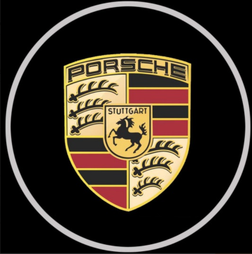 Projektor LED logo marki samochodu - 2 szt. (Porsche)