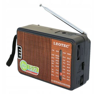 Przenośne radio bezprzewodowe Leotec LT-607B FM,AM - imitacja drewna