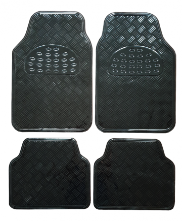 Uniwersalne dywaniki gumowe aluminiowe imitacja czarnego - 4szt.